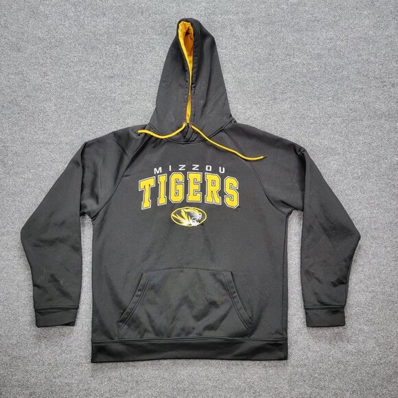 Missouri Tigers Sweater Hoodie Mens Large Black MIZZOU Sports College Football - Picture 1 of 10